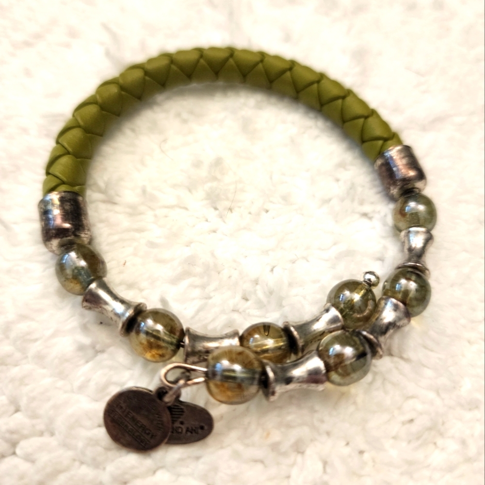 Alex & Ani leather bead bracelet